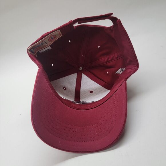 Arkansas Razorbacks Hat Hook & Loop Strapback Red Maroon Twins Enterprise NOS - Picture 7 of 8